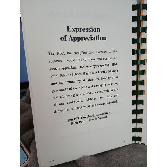 High Point Friends School and Meeting Cookbook High Point NC 2006 Local Recipes - Picture 3 of 16